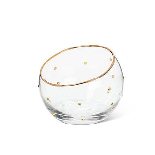 Medium Angled Bowl with Dots: Medium