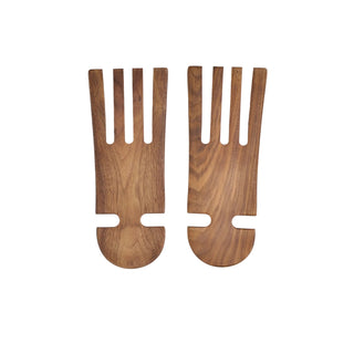 9" Walnut Wood Salad Hands - Handmade Serving Utensils - La Cuisine