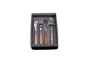 Cheese Set w/ Wood Handles in Giftbox - Set/4