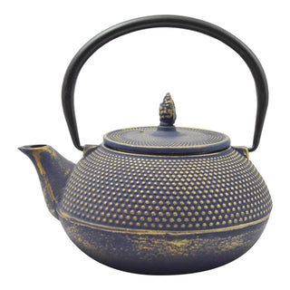 Arare Teapot, Blue/Gold - La Cuisine