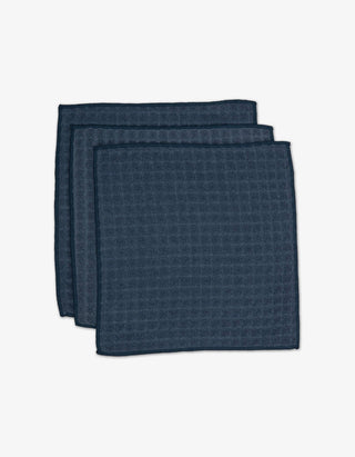 Midnight Blue Waffle Washcloth Set - La Cuisine