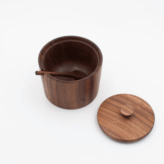 Walnut Wood Salt Cellar - La Cuisine