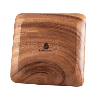 Contemporary Square Acacia Wood Plates, Set/4 - La Cuisine