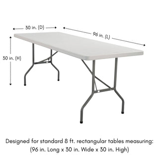 90 x 156" Polyester Tablecloth White