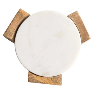 Marble Coasters with Holder, Set/5