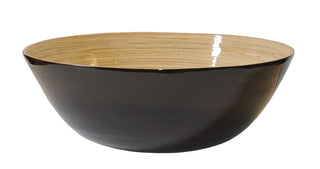 Shallow Bamboo Bowl in Black, Extra Large - La Cuisine
