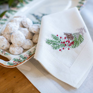 Natale Sprig Napkin - La Cuisine