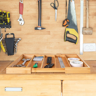 Expandable Bamboo Cutlery Drawer Organizer