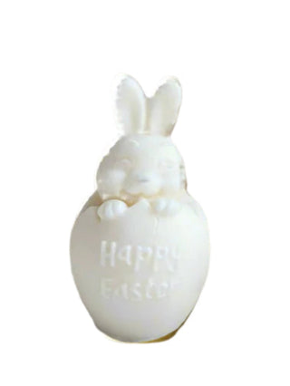 Easter Bunny Egg Candle, Greek Easter Candle Unscented "Happy Easter“ Rabbit