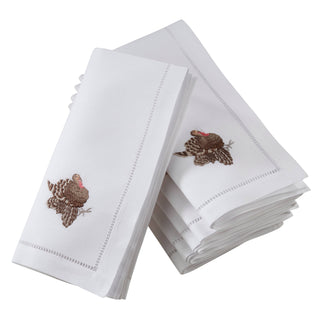 Embr'd Turkey Hemstitch Napkin