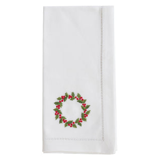 Embr'd Wreath Napkin