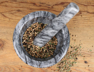 Marble Mortar & Pestle - Gray - La Cuisine