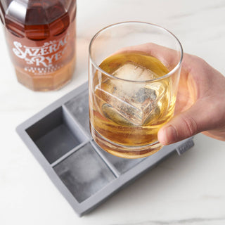 Colossal Silicone 2" Ice Cube Tray - Gray or Red: Gray - La Cuisine
