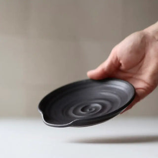 Pottery Spoon Rest, Black - La Cuisine