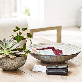 Studio Grey White Large Ridged Bowl