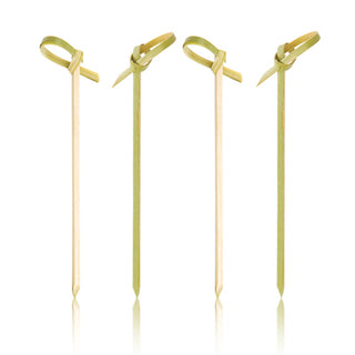 Party Disposable Knotted Bamboo Appetizer Picks - Asst Sizes: 7" Long