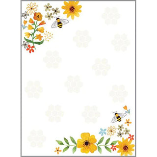 Memo Pad, Bees/Flowers/Honeycomb