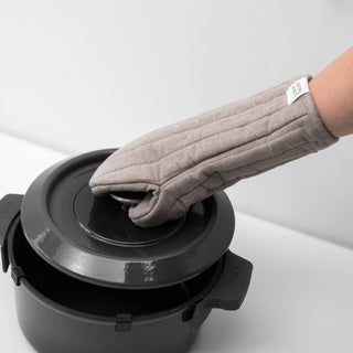 Natural Linen Oven Mitt - La Cuisine