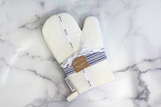 Linen Oven Mitt - Blue Stripe, Set/2 - La Cuisine