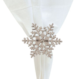 Silver Snowflake Napkin Ring - La Cuisine