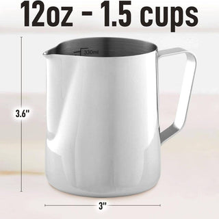 Stainless Steel Frothing Pitcher with Measurements - La Cuisine