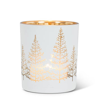Large White/Gold Tree Tealight-4"H-79 - La Cuisine