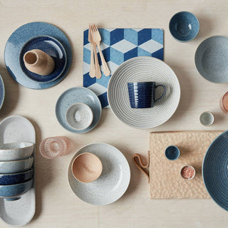 Studio Blue Chalk Medium Ridged Bowl