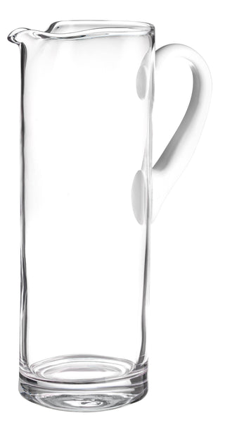Opal Cylinder Pitcher with White Handle, 64 oz. - La Cuisine