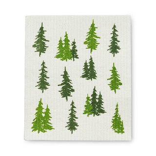 S/2 Evergreen Forest Dishcloths-6.5x8"L - La Cuisine
