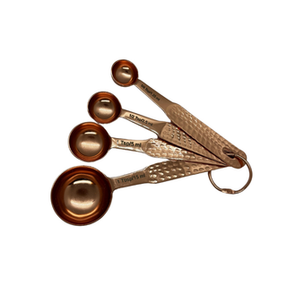 Copper Measuring Spoons: Shiny