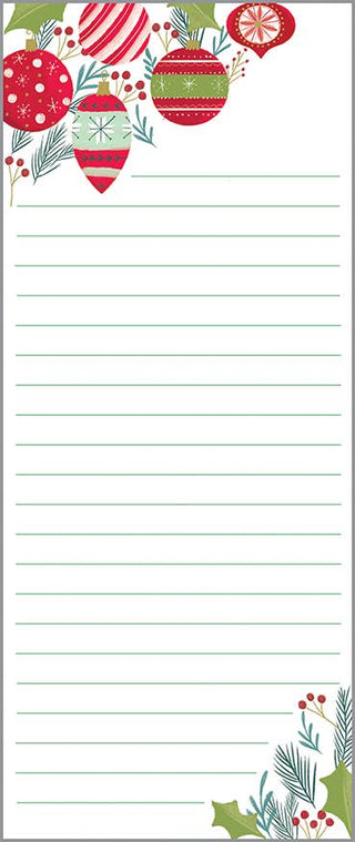 Holiday List Pad - Christmas Ornaments - La Cuisine