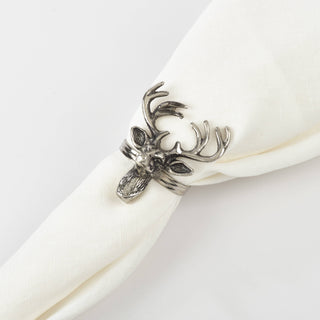 Reindeer Design Napkin Ring: Gold