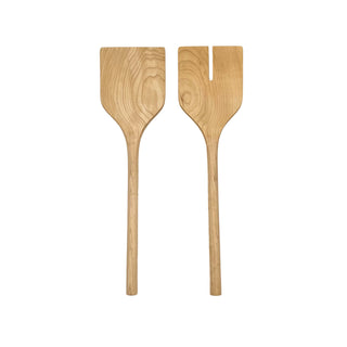 13" Maple Wooden Salad Servers