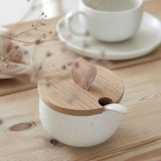 Pacifica Sugar Bowl, Oak Lid, Vanilla - La Cuisine