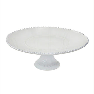 Pearl Footed Plate, 13" White - La Cuisine