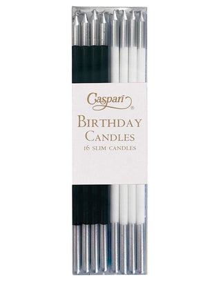 Slim Birthday Candles in Mixed Black & White - La Cuisine