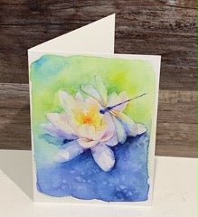 Dragonfly & Water Lily Sympathy Card - La Cuisine