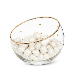 Medium Angled Bowl with Dots: Small