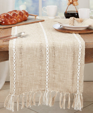 Woven Delight Striped Table Runner 16"x72"