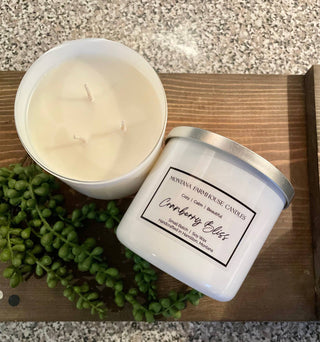 3-Wick Tumbler Jar w/ Silver Lid - White: Mountain Air