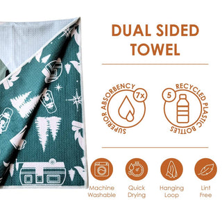 Adventure - Dual Sided Hand Towel-Microfiber Kitchen Towel - La Cuisine