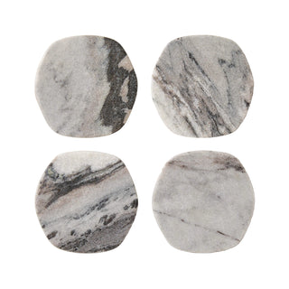 Matteo Grey Marble Coasters, Set/4 - La Cuisine