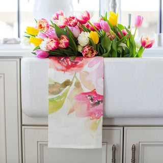 Floral Watercolor Linen Towels/ set of - La Cuisine