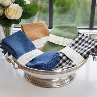 Washed Linen Napkin Set, French Blue - La Cuisine