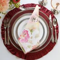 Watercolor Linen Napkin - Floral - La Cuisine