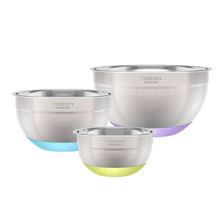 Silicone Mixing Bowls, Non-slip base Set of 3 - La Cuisine