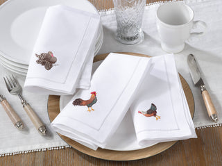 Embr'd Turkey Hemstitch Napkin - La Cuisine