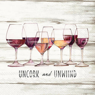 Uncork and Unwind Paper Cocktail Napkins pkg/20 - La Cuisine