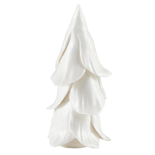 Handmade Christmas Trees, White Ceramic Set/2