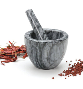 Marble Mortar & Pestle - Gray - La Cuisine